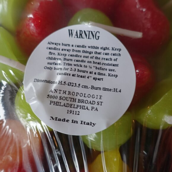 Anthropologie Italian Fruit-Topped Cake Flan Dessert-Shaped Wax Candle - Picture 10 of 14